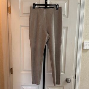 Savvi, Medium, Light Khaki Tan Elegant Suede Women's pants